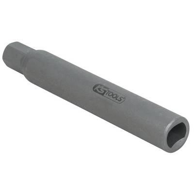 A silver socket wrench from KS Tools, lying on a white surface, commonly used for mechanical repairs.