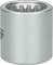 Metal socket spanner with internal teeth, cylindrical shape, for use with tools on nuts or bolts.