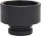 Black hexagonal socket nut, cylindrically shaped, suitable for tool applications. It shows no visible markings or text.