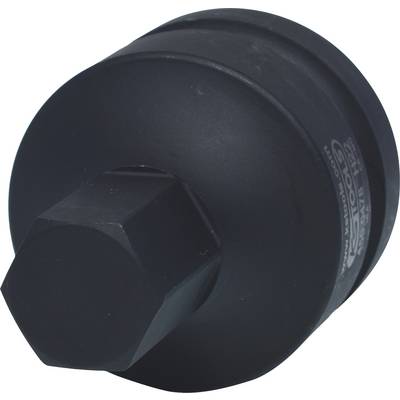 Black hexagon socket bit attachment, cylindrical, for specialised mechanical applications.