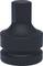 A black, robust adapter with a square and hexagonal end, used for attaching tool accessories.