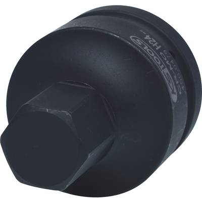 Black tool base, presumably for removing oil filters. Cylindrical shape with hexagonal connection.