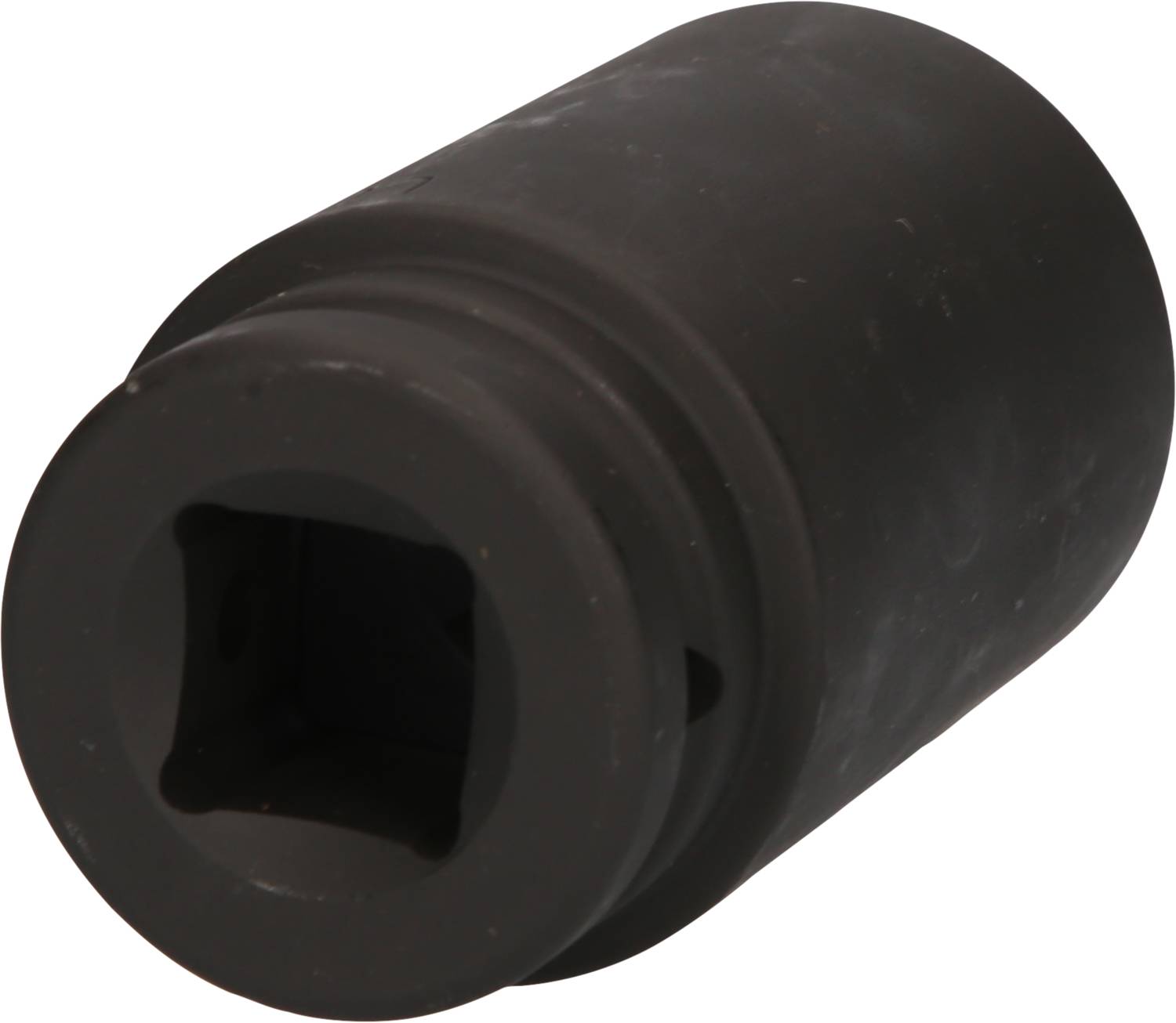 A black cylindrical adapter designed for use with impact sockets or drive sockets.