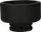 Black metal oil filter tool adapter, round with a hexagonal inner edge, used for removing oil filters in vehicles.