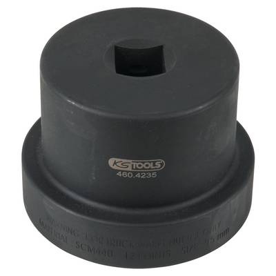 'Black socket adapter with KS Tools logo and model number 460.4235, suitable for 95 mm sockets.'