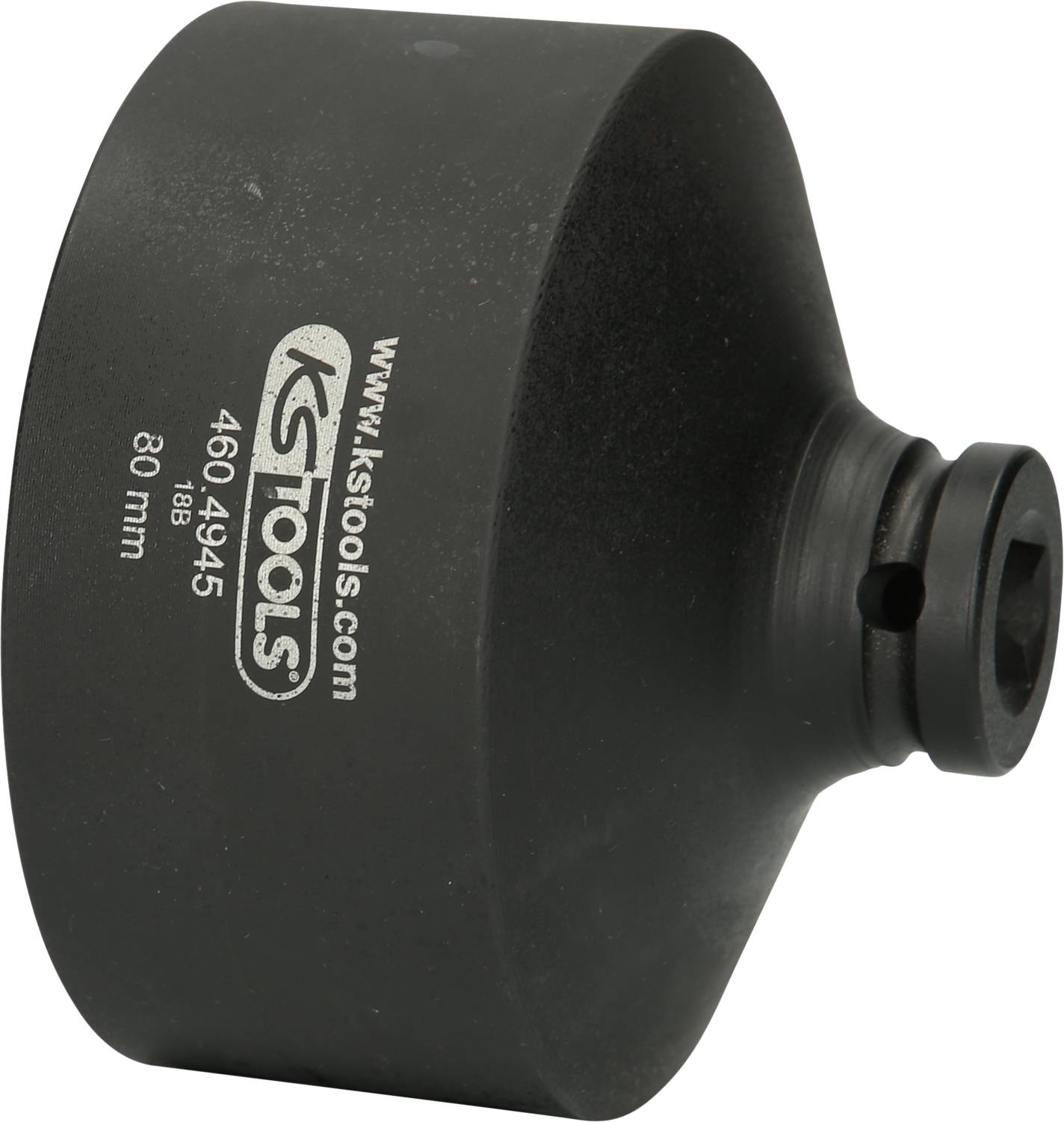 Round tool part with 'KSTOOLS' inscription, article number '460.4945', diameter '80 mm', in black colour.