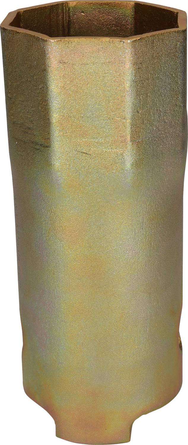 A metal hexagonal Allen key, presumably a tool attachment, with a smooth, gold-coloured finish.