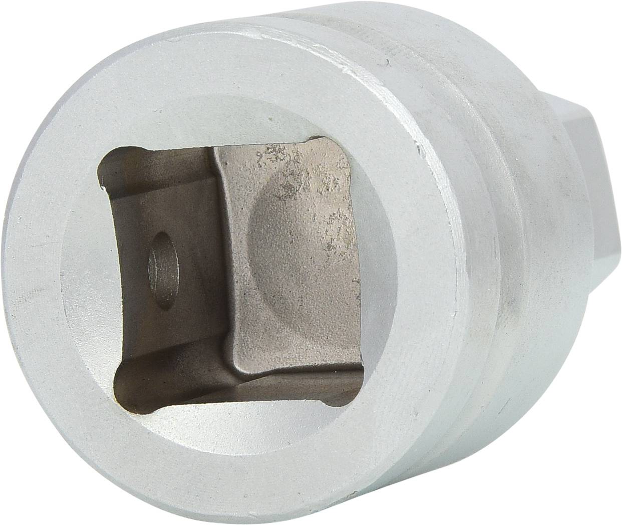 A metal tool with a square drive and cylindrical body, commonly used for specific mechanical tasks.