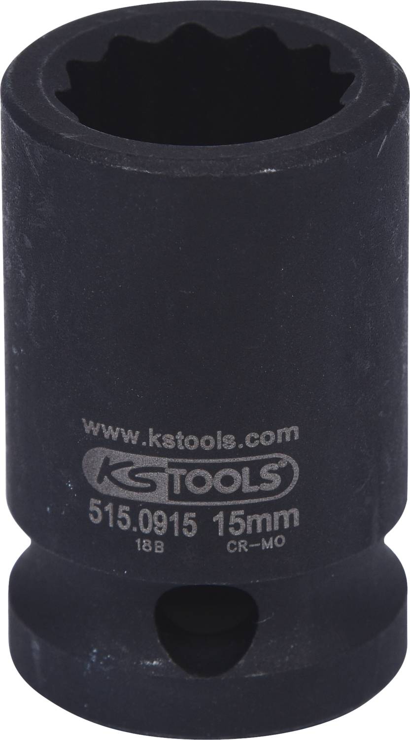 Socket wrench by KS Tools with 15 mm diameter, made of CR-MO steel, model number 515.0915.