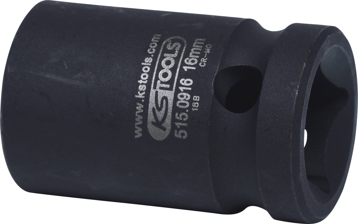 Black socket with the inscription 'KS Tools'. Size: 18 mm.