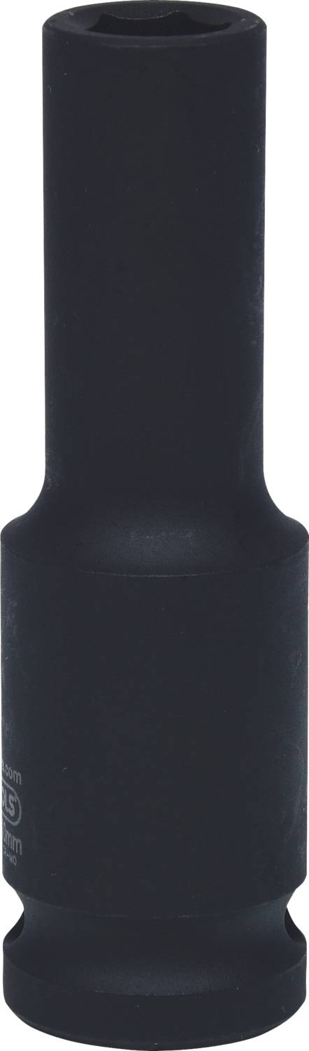 A dark, cylindrical socket extension with an elongated shape, suitable for loosening or tightening screws and nuts.