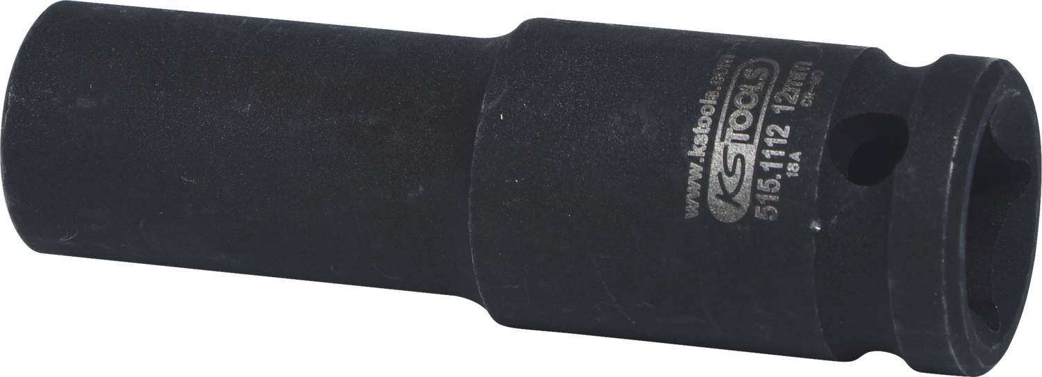 Black spark plug nut, hexagonal, with marked size 17 mm, suitable for use in the automotive industry.