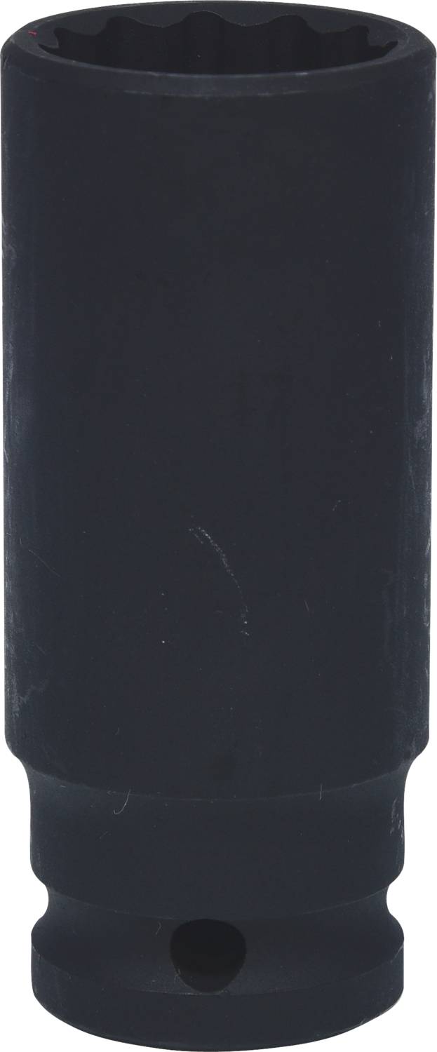A black hexagonal socket insert, suitable for working with screws or nuts during repair or assembly.