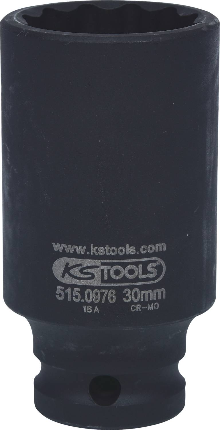 Socket insert, 30 mm, black, with KS Tools logo and item number 515.0976.