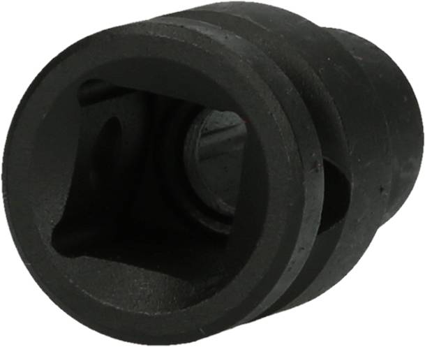 A black, cylindrical metal component with a triangular internal cavity, likely a tool attachment or adapter.