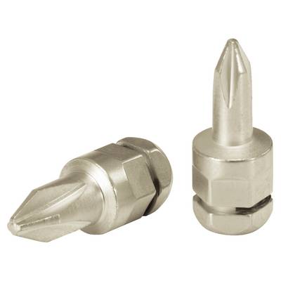 Two silver metal sleeves with tapered ends, lying side by side. They appear to be designed for specific fastening or mounting tasks.