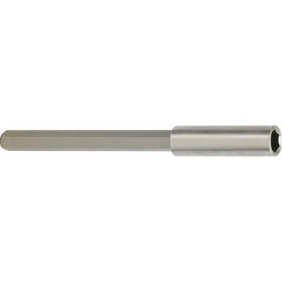 Metallic hexagonal Allen key, with a cylindrical handle, commonly used for screws.