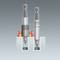 Two screwdriver attachments are compared; on the left, it stops before the screw with a warning sign, on the right, the screw is being inserted.