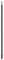 A long, black metal rod with a red end at the bottom and a metallic element at the top, positioned vertically in the image.