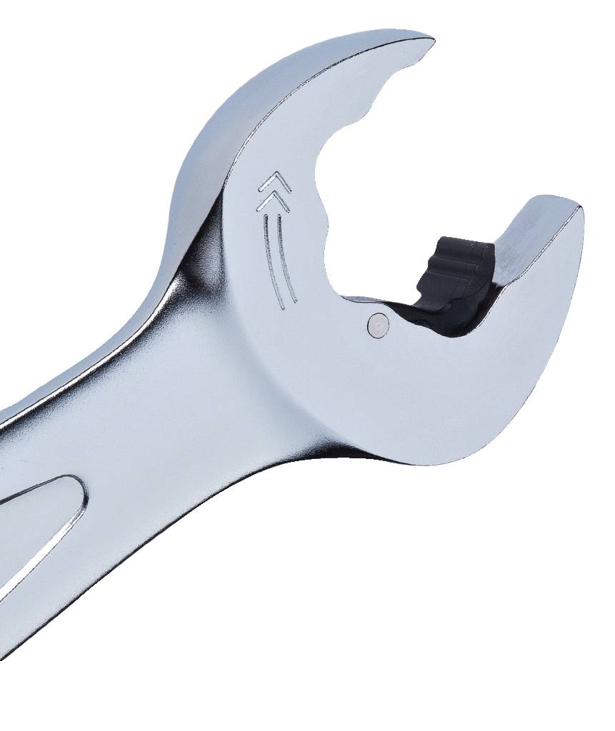 An adjustable spanner with a non-slip grip. A tool for loosening or tightening nuts and bolts in mechanical work.