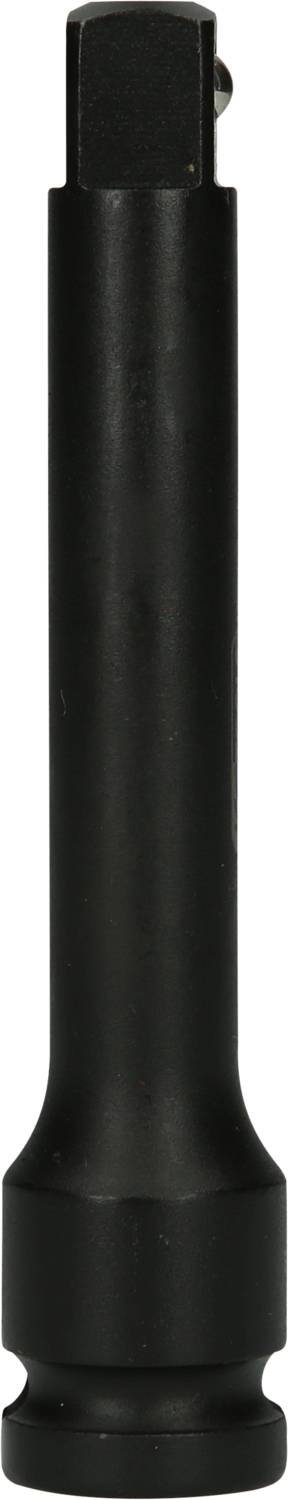 Black, cylindrical metal tool with an extended tip, typically used as an extension or adapter in mechanical applications.