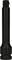 Black, cylindrical metal tool with an extended tip, typically used as an extension or adapter in mechanical applications.