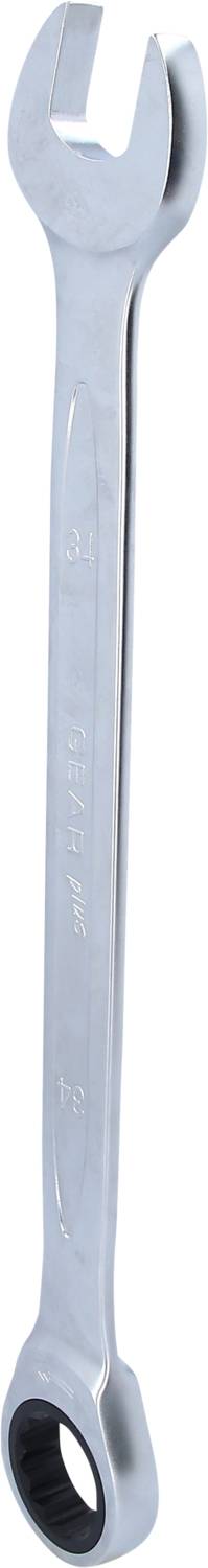 A silver adjustable spanner, open at the top with a ring at the other end, is used in mechanics and repairs.