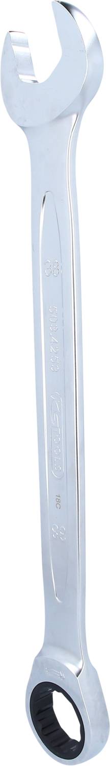 A silver adjustable spanner with a ring spanner at the other end, used for tightening or loosening nuts and bolts.