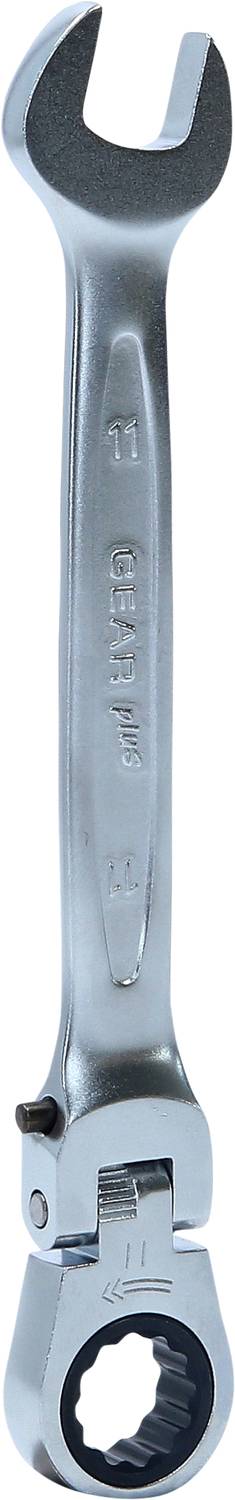 An adjustable metal spanner with an open end and ratchet mechanism, suitable for various bolt and nut sizes.