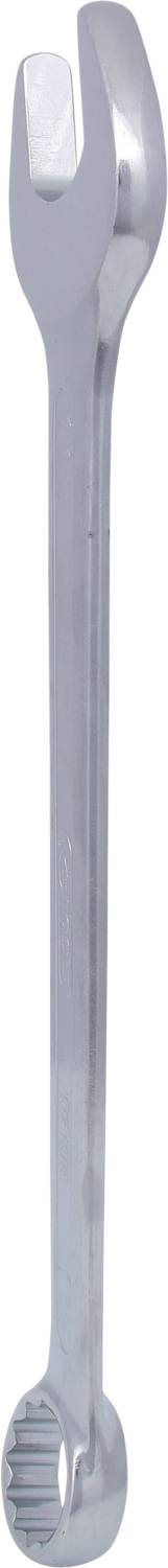 A silver double-ended spanner with an open-ended jaw on one side and a ring spanner on the other. Used for fastening work.