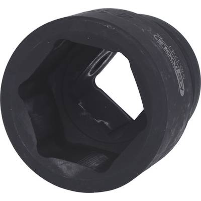 A large black socket key nut with a hexagonal internal profile, suitable for heavy-duty fastening applications.