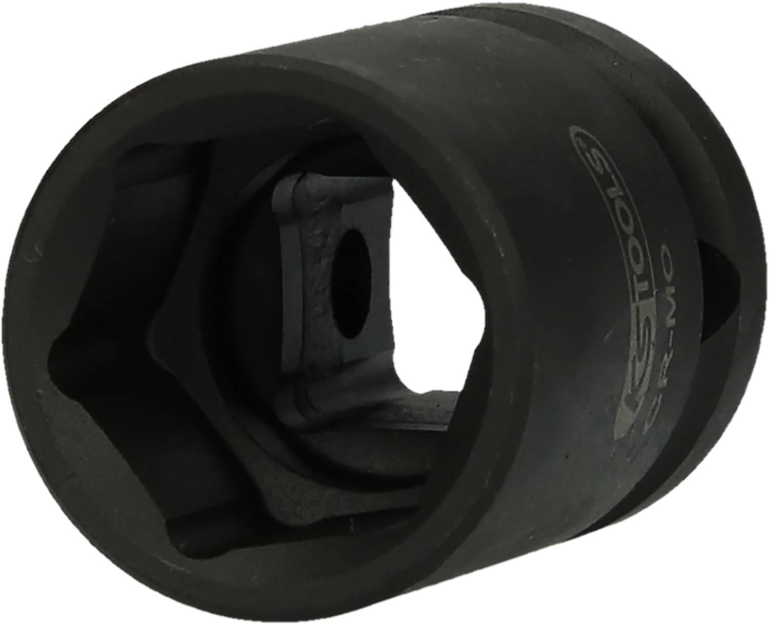 A black hexagonal rubber tool attachment with a hole in the centre, designed for mounting on a tool handle.