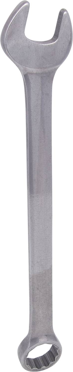 A silver adjustable spanner with open and closed ends, a tool for repairs or assembly.