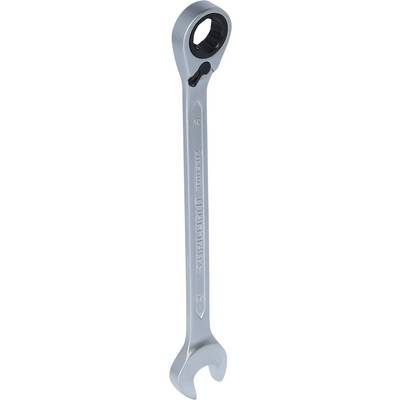A silver ratchet spanner suitable for tightening and loosening nuts or bolts.