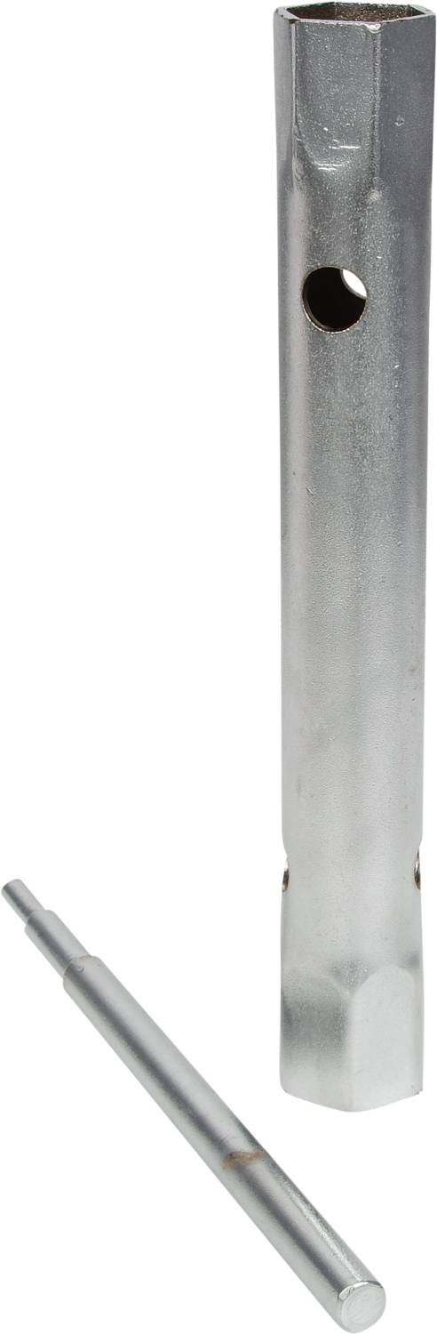 Metal pipe cleaners consisting of two silver tools of different sizes, against a white background.