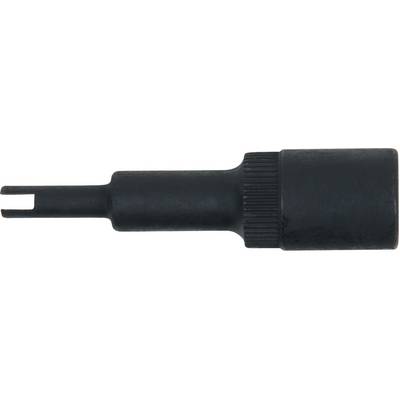 A black tool with a ridged handle and a forked head, likely a specialist tool for technical applications.