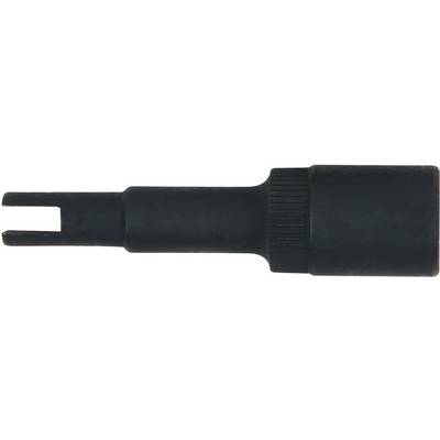 A black tool with a cylindrical handle and a forked end, likely a specialised tool for technical applications.
