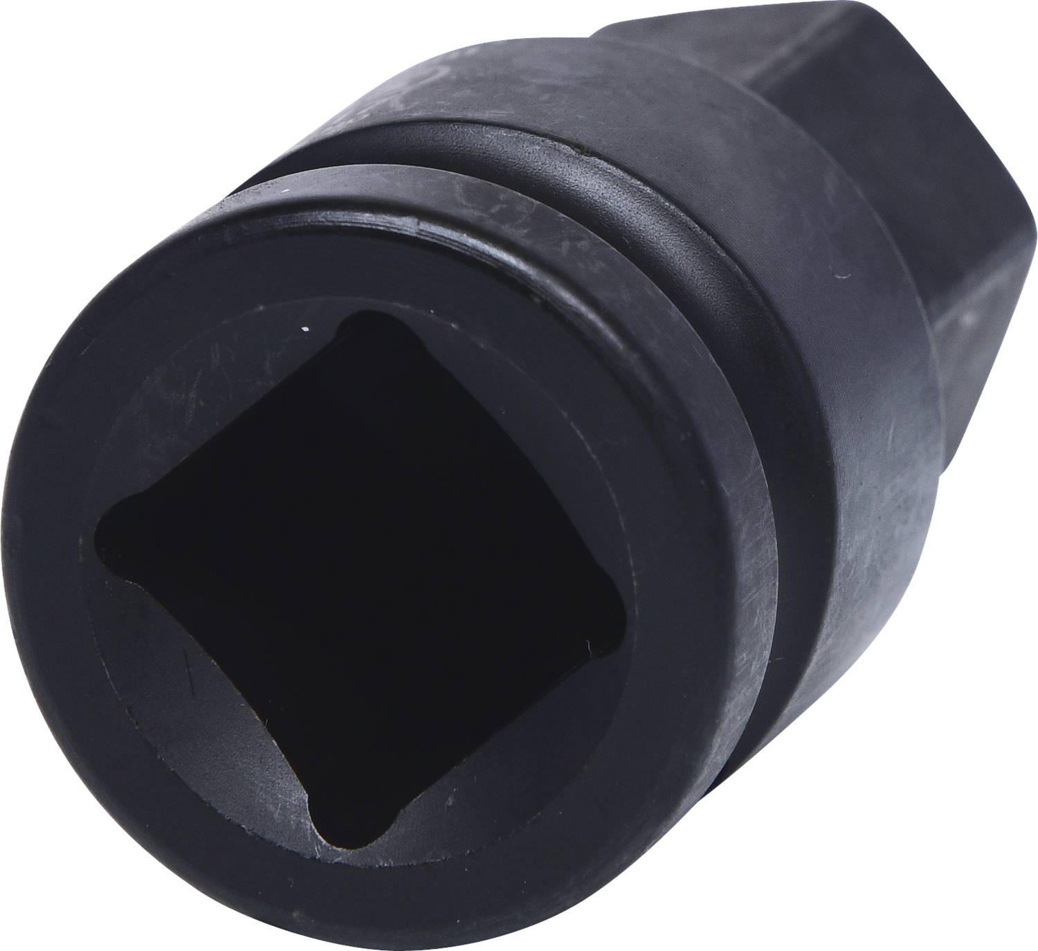 A black, conical-shaped socket nut used for mechanical applications.
