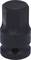 A black, cylindrical metal attachment with a hexagonal end and a groove at the base, likely a tool attachment.
