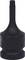 A black Torx screwdriver bit with a long shaft and round handle. Suitable for work with specialist screws.