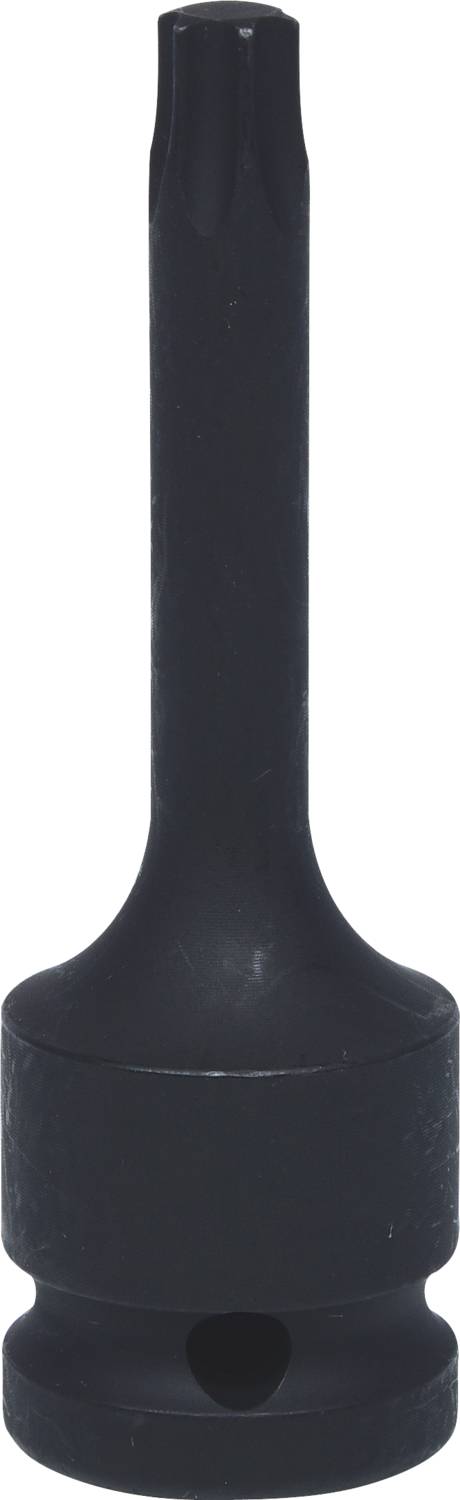 A black screwdriver bit with a long shank and star-shaped tip, suitable for Torx screws.