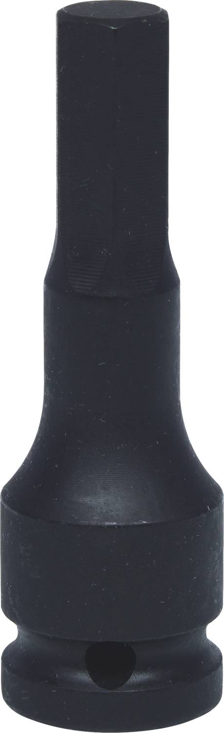 A black hexagonal metal bit, suitable for use in machine tools.