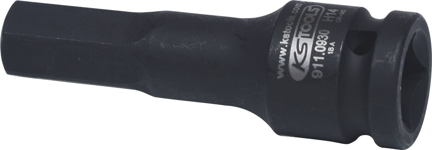 Image of a black socket wrench with the inscription 'KS Tools' and '911.0930'. Designed for vehicle repair mechanics.
