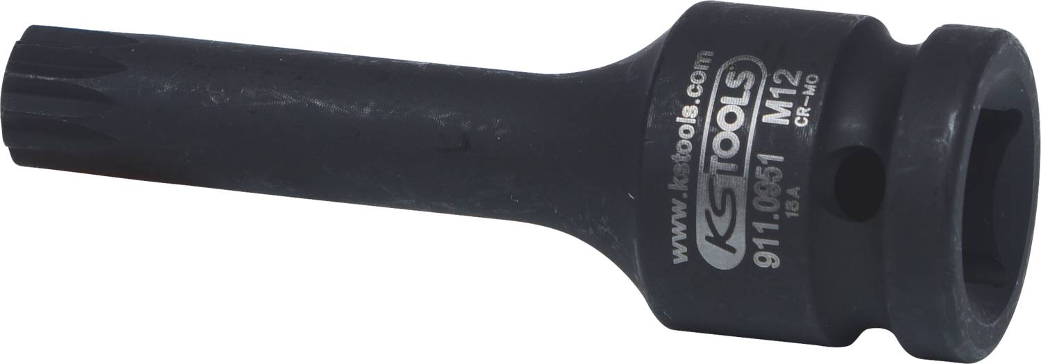 A black Torx socket attachment, M12 from KS Tools, with article number 911.0351, suitable for professional use.