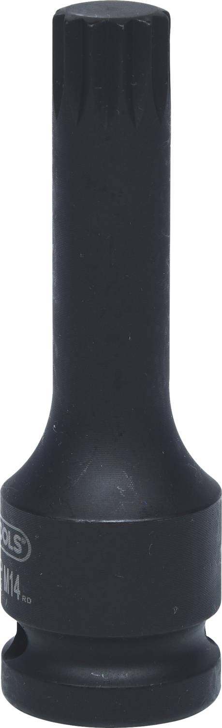 A black socket bit with a knurled tip, used for working with screws or nuts.