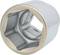 Round metal part with hexagonal recesses inside, suitable for turning nuts or screws with corresponding head sizes.