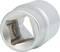 A silver-coloured socket insert with a square internal area, used for hand tools.