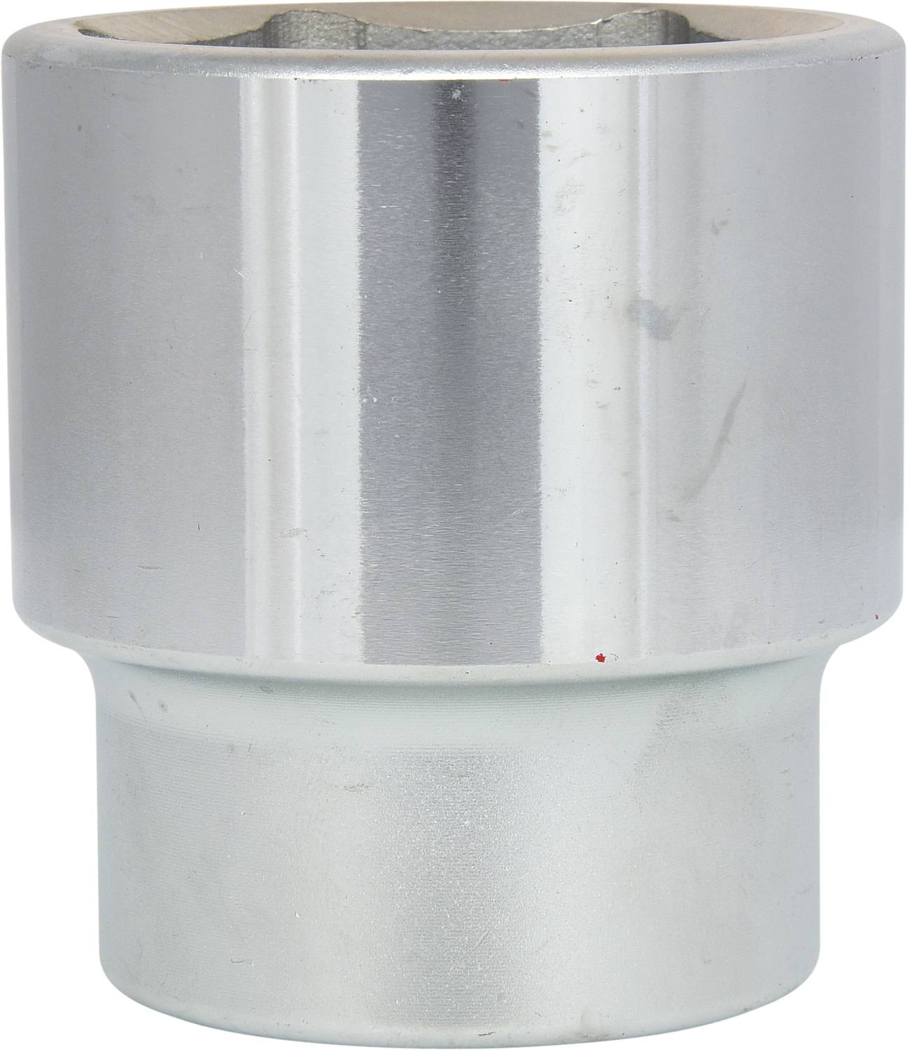 A silver, cylindrical socket, wider at the top than at the bottom. It appears smooth and metallic, likely for craft purposes.