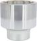 Silver-coloured socket nut with a twelve-sided internal hexagon profile, suitable for mechanical applications or repairs.