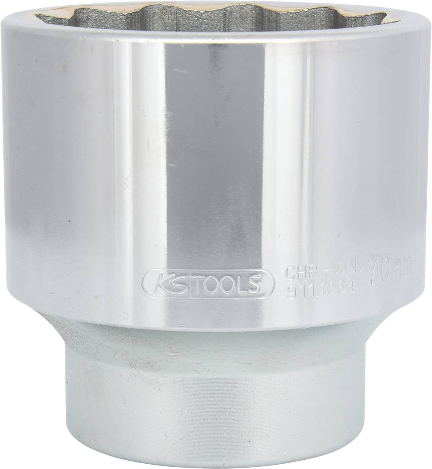 '70 mm metal socket wrench by KS Tools, used for loosening or tightening screws or nuts.'